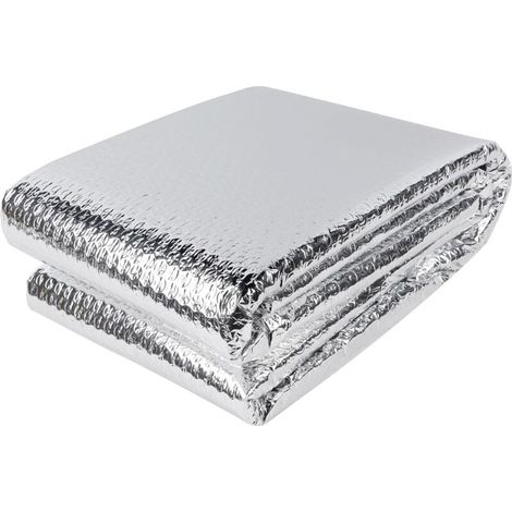 Reflektierende Luftpolsterfolie, doppelseitige Aluminiumfolienisolierung, wetterfeste Garagentorverkleidung, geeignet für Fenster, Wohnmobile, Keller, Winter und Sommer (1/4)