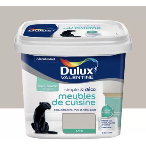 Peinture Meubles de cuisine Dulux Valentine Simple & Déco Sable gris 0,5 L (1/2)