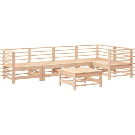 Maison Exclusive - Set Salotto da Giardino 6 pz in Legno Massello di Pino