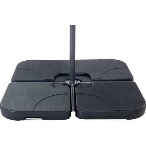 Base per Ombrellone Quadrata Colore Nero 104 x 104 cm Caria (1/5)