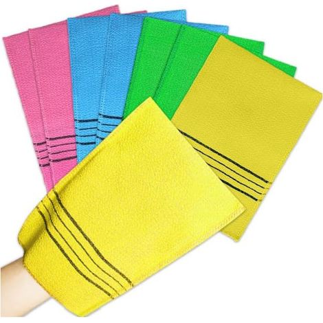 Gants exfoliants asiatiques, gants exfoliants coréens, gants exfoliants double face, grand gant de toilette pour éliminer les peaux mortes (1/5)