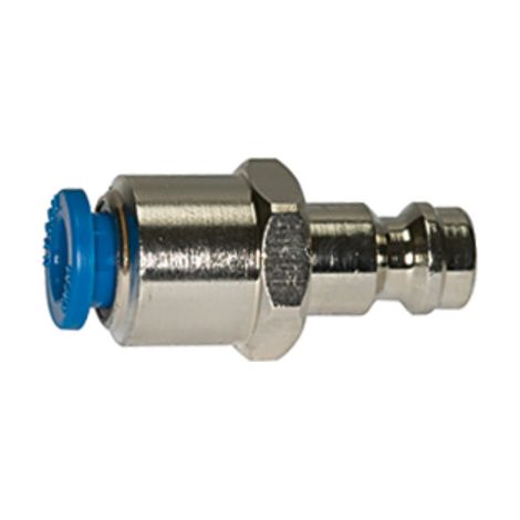 Riegler Einstecknippel push-in 6 mm, für Kupplungen NW 5, Messing vern. (1/2)
