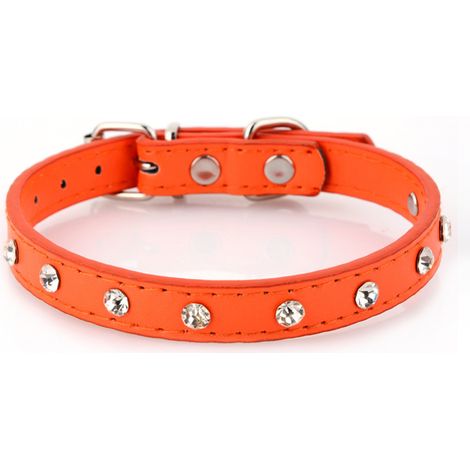 Collier Pour Chat En Cuir Véritable - Fermoir Sécurité Élastique - Anneau D En Acier Inoxydable - Taille Réglable - 1 Pièce (1/5)