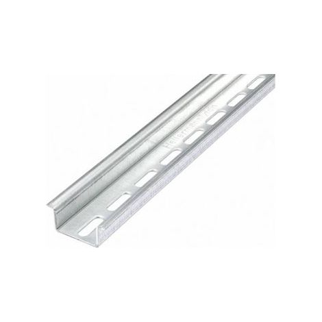 Rail DIN RS PRO 2m x 35mm x 15mm, Perforé, Rail oméga profond ( Prix pour 1 )
