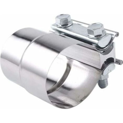Collier de Tuyau d'échappement Connecteur Tuyau d'échappement Collier Serrage Echappement Raccord Tuyau échappement Manchon Echappement Colliers d'échappement pour Auto,2,5 pouces (1/5)