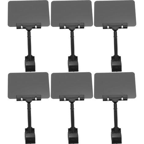 SHOWERORO 6 Tableros de Precio Borrables Pvc Negros para (1/5)