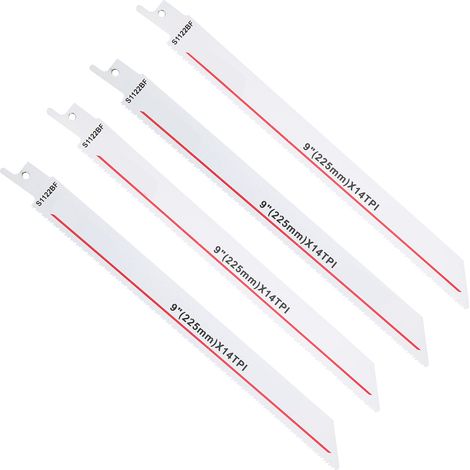 Scie alternative à 4 lames, multi-usages bois/métal 9 pouces/225 mm - 5PTI, coupe et réparation domestiques. (1/5)