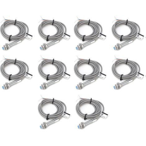Lot de 10 Interrupteurs inductifs M8 Capteur de proximité NPN 3 fils Normalement ouvert LJ8A3-1-Z/BX (1/5)