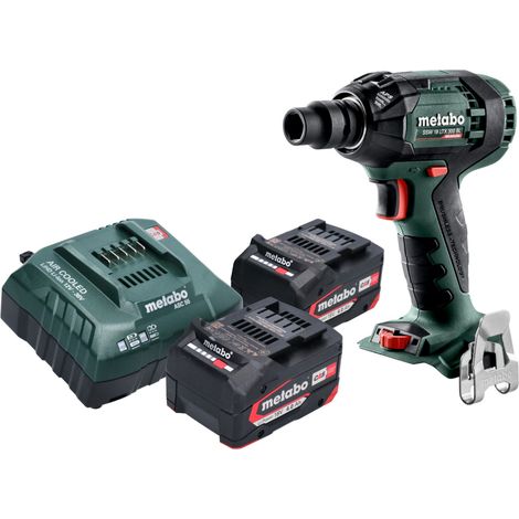 Metabo SSW 18 LTX 300 BL Visseuse à choc sans fil 18 V 300 Nm 1/2" Brushless + 2x batterie 4,0 Ah + chargeur