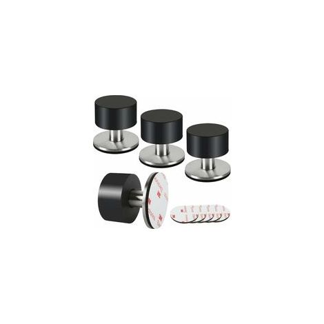 Set mit 4 Türstoppern aus Gummi, 3M-Selbstklebe-Türstopper für Fußleisten, Wand-Türstopper zur Geräuschreduzierung zu Hause, im Büro und auf der Terrasse - Crezuo