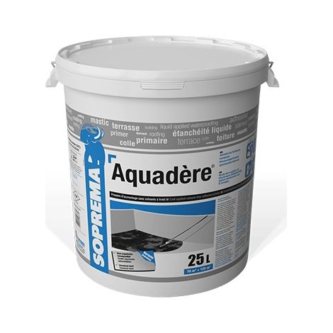 Soprema – Bidon d'imperméabilisation 25 litres – Enduit à froid sans solvant – Excellente adhérence sur béton et métal – Résistant au gel