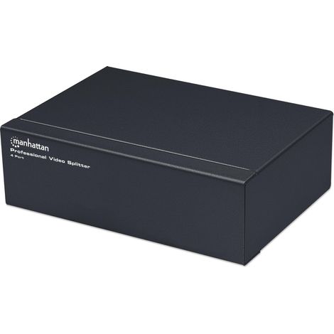 Splitter Video VGA Professionale a 4 Vie con Frequenza di 350 MHz - Nero, Manhattansplitter Monitor Multi-Output per Presentazioni e Installazioni (1/5)