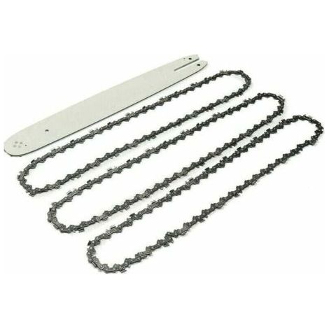 Plaque de guidage de tronçonneuse de 16 pouces, avec 3 chaînes, pas de 56, compatible avec les tronçonneuses MS170, MS180, MS192, MS200, MS210, MS211 et 009. (1/3)