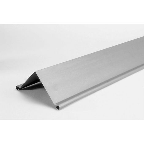 Bande de faitage simple à ourlets 2m – ZINC NATUREL – Épaisseur 0,65mm – Pour toitures et abris de jardin