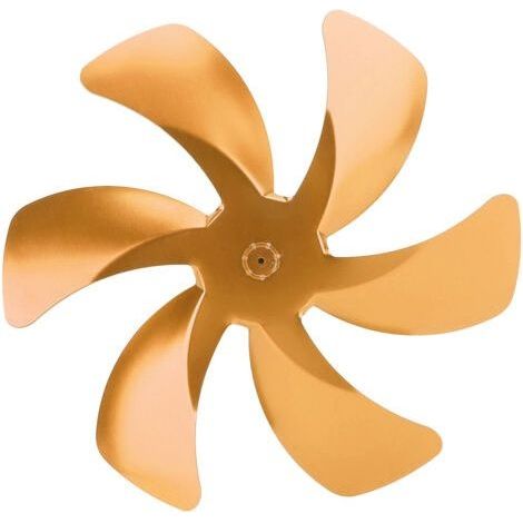 Lame de ventilateur de poêle à 6 pales en alliage d'aluminium, améliore la Circulation de l'air chaud, remplacement pour cheminée, or (1/5)