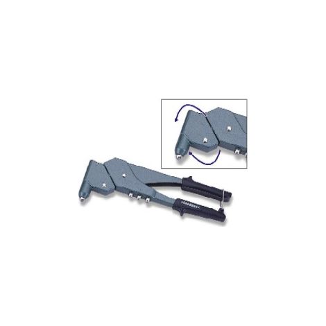 Remachadora Manual Jonnesway V1004 con Cabezal Giratorio 360° para Remaches de 2.4mm a 4.8mm, Versatilidad y Precisión en Trabajos de Fijación