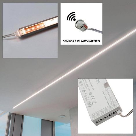 Trade Shop - KIT 3PCS LED BAR 36W ALUMINIUMPROFIL STROMVERSORGUNG LICHT 4000K BEWEGUNGSSENSOR - (1/5)