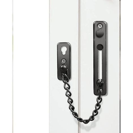 Chaîne de porte extra épaisse en acier inoxydable 304 moulé, verrou de porte robuste, chaîne antivol (1/4)