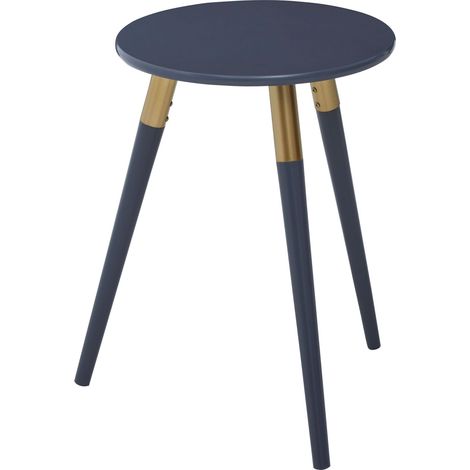 Interiors by Premier Dark Grey Side Table, Triangular Small End Table, Long Lasting Rounded Top Coffee Table for Indoor, Outdoor (1/5)