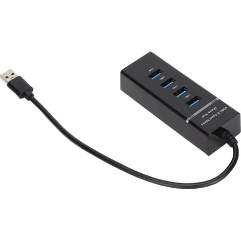 Hub USB 4 ports, propagation haute vitesse, protection, sécurité, design compact, adaptateur USB
3.0