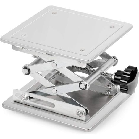 Table élévatrice de laboratoire, plateforme élévatrice, acier inoxydable, 200 x 200 mm, hauteur de levage réglable de 85 à 280 mm, charge maximale 15 kg (1/5)