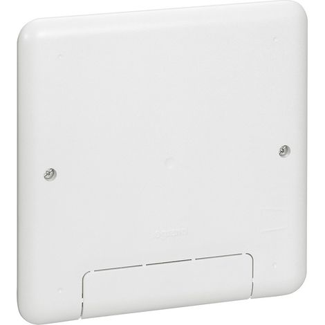 Legrand – Coffret de communication Batibox multimédia 1x5 modules 142x142mm – Installation dans plaque de plâtre – Couvercle extra-plat pour sortie de câble