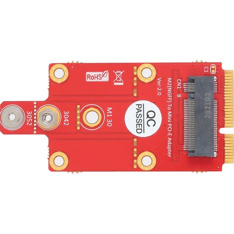 Adaptateur de conversion M.2 Key B vers Mini PCI-E pour carte réseau, Wi-Fi, SSD sur PC portable et de bureau (1/5)