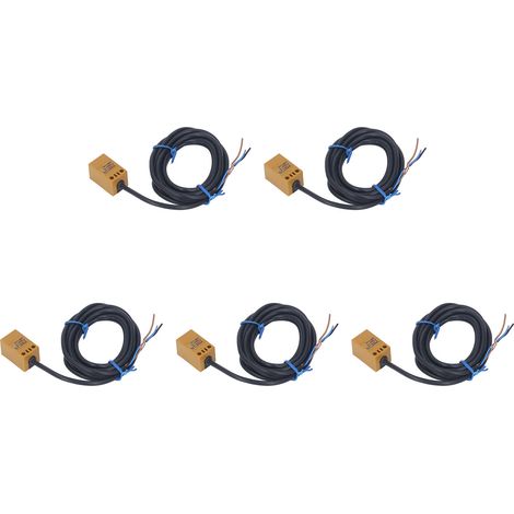 5 Stück induktive Näherungssensoren, 2-adrig, Schließer, IP65 wasserdicht, DC 10–30 V, 200 mA (1/5)