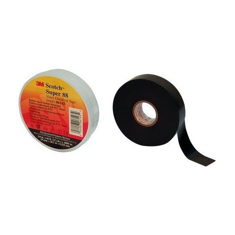 Cinta adhesiva aislante negra Scotch Super 88, 6 m (1/2)