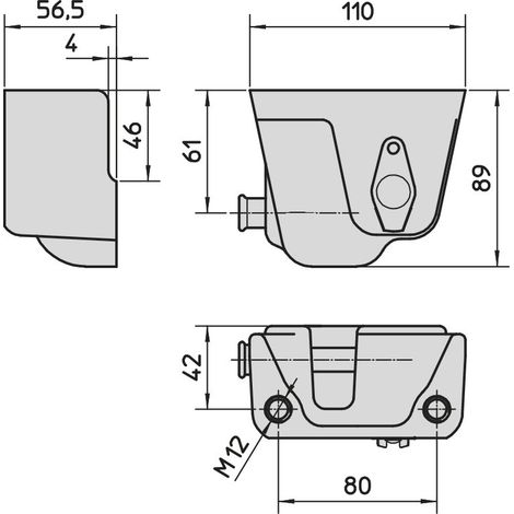 Serrure pour Porte Basculante K et Rideau Roulant "Viro" 4218 S'entrouvrant