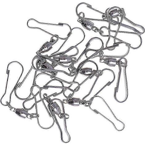 Lot de 10 crochets à roulement en acier inoxydable, crochets d'affichage rotatifs à 360° actionnés par le vent, compatibles avec les carillons éoliens, les cuisines, les bureaux, etc., argent de haute (1/5)