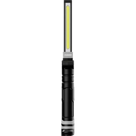 Kunzer Lámpara de trabajo portátil negra recargable por USB