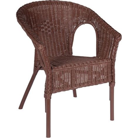Bizzotto poltrona Ruby in rattan con intreccio in midollino cm 58 x 61 x 74h
