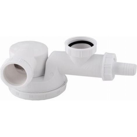Sifone basso per lavello singolo ESCAPE 6/4"" x 40 mm ingresso lavastoviglie (1/2)