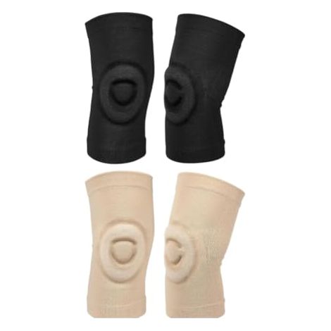 2 paires de protège-genoux, coussins et protège-genoux, genouillères respirantes pour football, basketball, danse, patinage artistique, M (1/4)