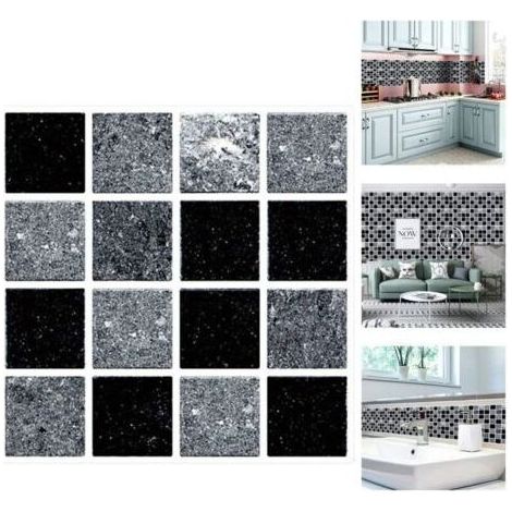 Stickers carrelage pour salle de bain et cuisine, lot de 30, adhésifs imperméables, pour la décoration murale, format 10 x 10 cm (1/4)