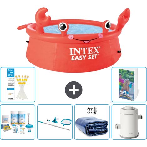 Easy Set Pool Rund - Krabbe - 183x51 cm - 7-teilig S93