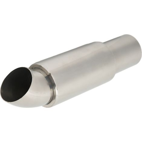 Eosnow Autoablöhne Mufflerrohr 51 mmx51mm Einlass runder Edelstahl Silber Universal Austausch