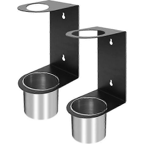 Lot de 2 supports pour entonnoirs à huile, étagère de rangement murale avec 2 gobelets de récupération amovibles pour atelier ou garage. (1/5)