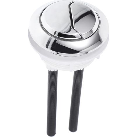 Bouton-poussoir Double Chasse en Abs, Argenté (1/5)