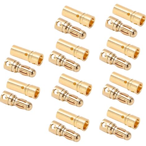Lot de 10 connecteurs banane femelles 3,5 mm en cuivre pur plaqué or pour accessoires de mesure électronique (1/5)