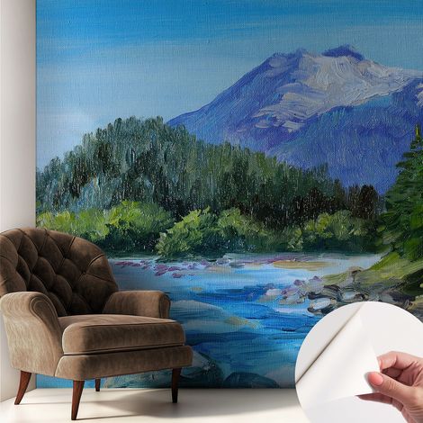 Fotomurale adesivo - parete decorativa - decorazione casa - stile moderno parete - Scenario montano 250x250 cm (1/5)