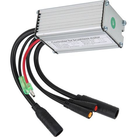 Contrôleur Moteur DC 6 Tubes 36V 48V 15A Étanche pour Vélo Électrique avec Connecteur Phare