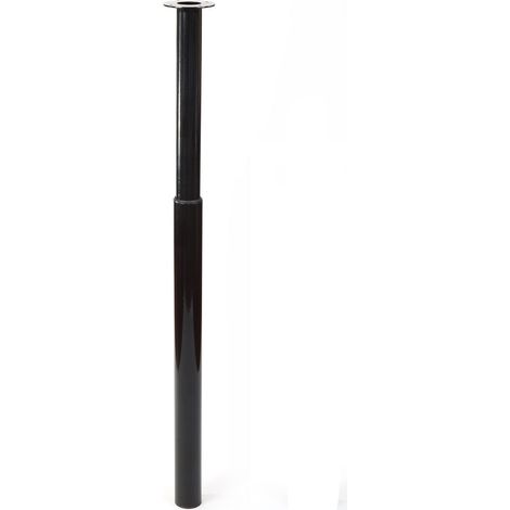 Pata extensible para muebles Estilo funcional Fabricado en acero Acabado negro Medidas 6060710mm Altura: 71 cm Fácil instalación 1 unidad (1/2)