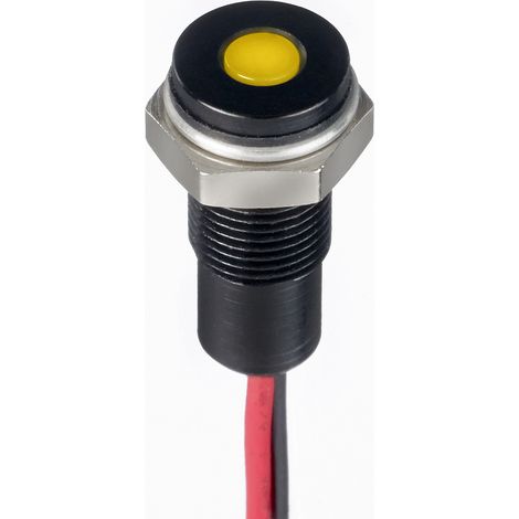 Panel LED LED lumineux Jaune RS PRO, dia. 6mm, 1.8 3.3V c.c., taille de la lampe 3 mm, IP67 ( Prix pour 1 ) (1/3)