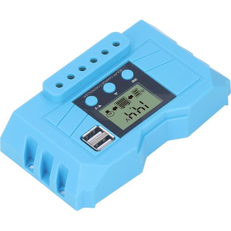 Solarladeregler mit LCD-Display, 12 V/24 V, zwei USB-Anschlüssen, PWM-Solarladeregler, 10 A (1/5)