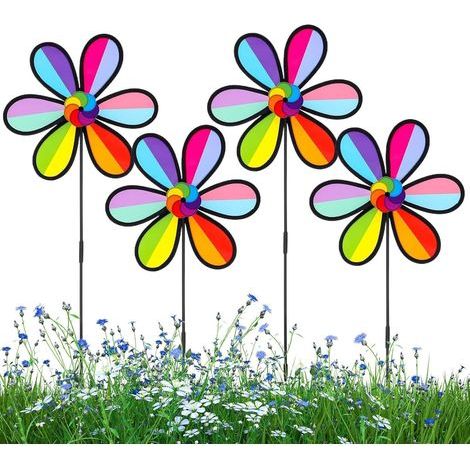 für Garten Set with 4 bunten rotierenden Windmühlen für (1/5)