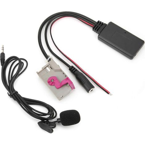 Adaptateur de câble AUX Bluetooth 5.0 avec microphone, compatible avec les autoradios Audi A3, A4, A6, A8, TT, R8 et RNS-E.