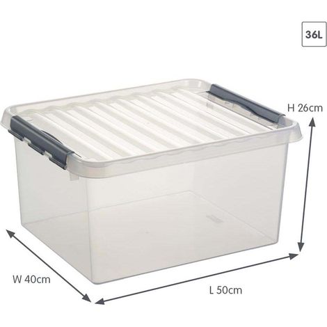 Sunware Aufbewahrungsbox H6160502 36l 500x400x260mm transparent (1/4)