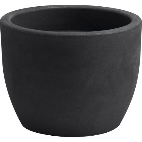 Vaso tondo resina HERA cm. 50 ANTRACITE
